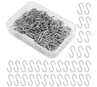 Ganci a S in Acciaio, Multiuso Mini per Artigianato e Gioielli, con Scatola Trasparente