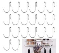 Ganci a S Sagomati Inox 20 Pezzi Gancio Piatto in Acciaio Ganci a Forma di S per Griglia Metallica Appendere Lavello Piatti per Cucina,Camera da Letto, Ufficio,Scaffale in Filo