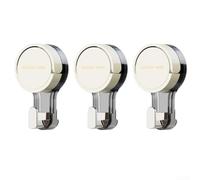 Ganci a ventosa con chiusura sottovuoto per organizzare gli spazi domestici, nessuna rimozione dopo l'uso, perfetti per appendere asciugamani e accessori da bagno, set da 3 (bianco (singolo)