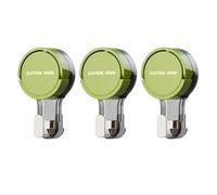 Ganci a ventosa multiuso con guarnizione sottovuoto, nessun danno dopo la rimozione, progettati per bagno, cucina o uso alla porta, set di 3 ganci (verde (singolo))