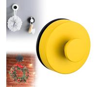 Ganci a ventosa per ghirlande, 2025, senza trapano, ganci a ventosa per ghirlande su vetro, ganci per porta d'ingresso, ganci per asciugamani per finestra, bagno, specchi, doccia (1, giallo)