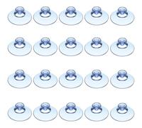 Ganci a ventosa per lastre di vetro - 20 ventose a bottone rotonde da 40 mm, pomelli in gomma per vetro, finestra, specchio, tavolo, ventose multiuso per cucina, bagno, decorazione della casa