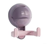 Ganci a ventosa resistenti, riutilizzabili, design a doppia sfera, per vetro, bagno, cucina, parete, porta, decorazione (viola)