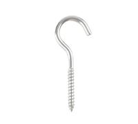 Ganci a vite da 3,15 pollici, 10 pezzi di ganci a vite in acciaio inossidabile for filo da giardino, cavi di fissaggio, luci sospese, uso interno ed esterno(M6*80mm-Silver Hook)