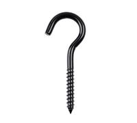 Ganci a vite da 3,54 pollici, confezione da 2 ganci a vite in acciaio inossidabile for filo da giardino, cavi di fissaggio, luci sospese, uso interno ed esterno(M6*90mm-Black Hook)