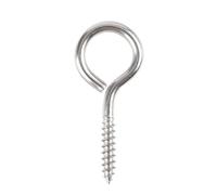 Ganci a vite da 4,92 pollici, occhielli a vite in acciaio inossidabile for filo da giardino, cavi di fissaggio, luci sospese, uso interno ed esterno, 1 confezione