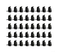 Ganci a vite in plastica per appendere luci e supporti per piante, resistenti alle intemperie, per interni ed esterni, design forte e affidabile (50 pezzi, nero)