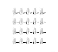 Ganci a vite in plastica per appendere luci e supporti per piante, resistenti alle intemperie, per interni ed esterni, design forte e affidabile (20 pezzi, bianco)