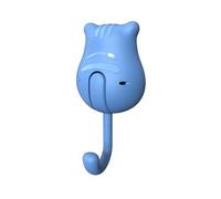 Ganci a vite per appendere cucina e bagno, gancio da parete con forte ventosa, senza traccia, design cartone animato, resistenti, ganci per porta (blu, taglia unica)
