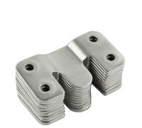 Ganci a Z in acciaio inossidabile, 10 pezzi, accessori per montaggio a parete, cornici, specchi, armadi, design ad incastro anti-caduta, argento, piccoli, 44 x 19 mm