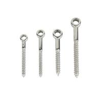 Ganci ad occhiello, Bulloni a occhiello in acciaio inossidabile 316 | Argento M4-M10 for accessori terminali for funi metalliche in legno(M8X80MM)
