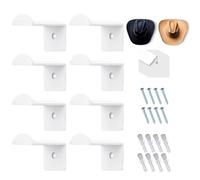 Ganci adesivi da cowboy, organizer a tesa larga, confezione da 8 ganci multiuso per cofano, ganci per cappelli da baseball e cappelli da cowboy, soluzione salvaspazio da parete 2,8 x 4,6 x 4,6 cm
