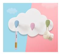 Ganci adesivi da parete, 3 pezzi, in plastica, a forma di nuvola, per la