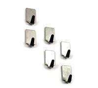Ganci adesivi da parete in acciaio inox, 72 pezzi, semplici ganci appendiabiti per cucina e bagno, design durevole ed elegante