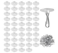 Ganci adesivi da soffitto, 50 pezzi, ganci piccoli da 2,5 cm, autoadesivi, per Natale, matrimoni, palloncini, decorazioni per festival e conservazione