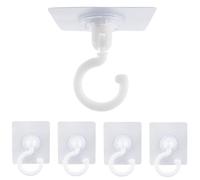 Ganci adesivi extra forti, 5 ganci autoadesivi, trasparenti, da parete, autoadesivi, senza fori, ganci adesivi per bagno, cucina, ufficio, camera da letto