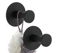 Ganci adesivi - Gancio a ventosa | Ganci da doccia per luffa | 2 pezzi in acciaio inox per asciugamani da bagno | Home Utility Camera da letto Appendiabiti per asciugamani Tote Bag Hanger |