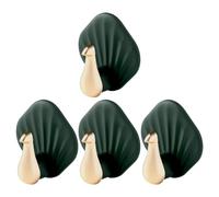 Ganci adesivi, impermeabili, divertenti, decorativi, 4 pezzi | Ganci da parete autoadesivi, decorazione per casa, bagno, camera da letto, soggiorno, cucina, ufficio, lussuoso, verde