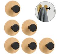 Ganci Adesivi in bambÃ¹ set da 6 Appendi Porta Asciugamani da parete bagno