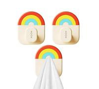 Ganci Adesivi per Parete - 3 Pezzi Supporto Rimovibile | Appendino Per Doccia - per Parete, Doccia, Bagno, Porta, Soffitto, Cucina, Cappotti, Chiavi, Finestra, Camera da Letto, Asciugamani, Armadio, V