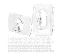 Ganci adesivi piccoli, 76 pz, trasparente, set da due misure, ganci per luci fiabesche, decorazione, cavo, luce sospesa, clip autoadesive per cavi, mini ganci, ganci da parete trasparenti