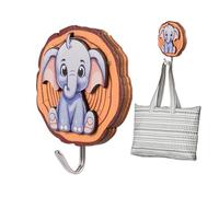 Ganci adesivi piccoli,Ganci da parete rimovibili - Gancio da parete Gancio per chiavi in legno Ganci per asciugamani Ganci per cappotti,Appendiabiti adesivo per decorazione da parete, gancio ut