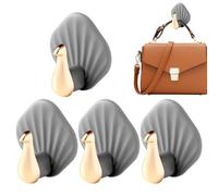 Ganci adesivi resistenti, 4 pezzi, senza trapano, resistenti e impermeabili | Ganci adesivi riutilizzabili resistenti per casa, bagno, camera da letto, soggiorno, cucina, ufficio, appartamento, borse