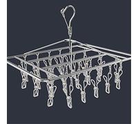 ganci adesivi,Stendibiancheria in acciaio inossidabile con ganci multi-clip, ganci domestici per asciugare calze e clip per abiti-26