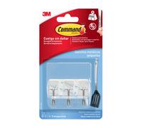 Ganci adesivi trasparenti 3M Command™ con punta metallica 3 pz Trasparente