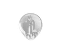 Ganci adesivo goccia trasparente set da 4 Bianco