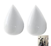 Ganci Appendiabiti,2 Pezzi,Gancio Appendiabiti A Goccia D'Acqua,Gancio Appendiabiti Da Parete,Gancio Decorativo Montato A Parete,Per Appendere Vestiti,Asciugamani,Guinzagli Per Cani(Bianco 80mm)