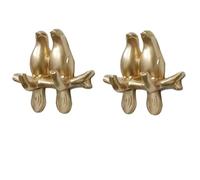 Ganci Appendiabiti 2 Pezzi Gancio In Resina A Forma Di Uccello Da Parete Decorazione Da Parete Porta Della Camera Da Letto Nessuna Traccia Appendiabiti Portachiavi Gancio Appiccicoso Tipo B Oro
