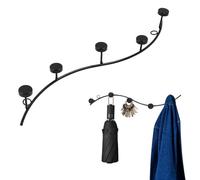 Ganci Appendiabiti Attaccapanni Da Muro - Parete In Metallo Gancio A Binario Decorativi Creativi Semplici Decorazione Della Di Casa Ingresso Camera Letto Dietro La Porta Bagno, Nero 1 Pezzi