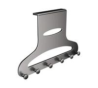 Ganci appendiabiti da porta - barra montata resistente, appendiabiti per camera da , supporto per utensili da cucina, hardware verniciato a polvere Blacck, portasciugamani per