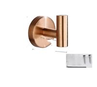 Ganci appendiabiti in acciaio inox per appendere vestiti, porta asciugamani autoadesivo/oro rosa, accessori per mensole da bagno, opzioni trapano e senza trapano per uso domestico