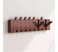 Ganci Appendiabiti in Legno Montaggio A Parete Flip Down Wall Hook Rack pio Style Appendiabiti Hger, Ganci Appendiabiti per Impieghi Gravosi per Cappotti Hging Chiavi Cappe, Brown, 56x3.5x15cm