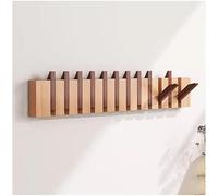Ganci Appendiabiti in Legno Montaggio A Parete Flip Down Wall Hook Rack pio Style Appendiabiti Hger, Ganci Appendiabiti per Impieghi Gravosi per Cappotti Hging Chiavi Cappe, Natural, 80x3.5x15cm