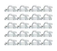 Ganci appendiabiti String Light - 20 pezzi, metallo resistente alle intemperie, avvitabili, da appendere all'aperto, ganci durevoli | Set premium progettato per le di Natale, passaggi pedonali, c