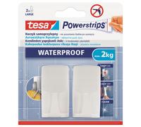 Tesa 59701-00000-00 Powerstrips Waterproof Wave Gancio Adesivo, Bianco
