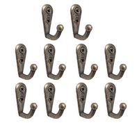 Ganci appendiabiti vintage - Confezione da 10 portachiavi da parete retrò da bagno nizer appendiabiti in metallo resistente per ingresso, camera da letto e decorazione del bagno.