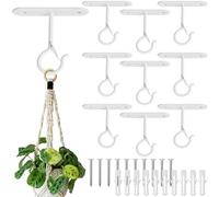 Ganci Appendini Esterni - 10 Pezzi Gancio a Pinza in Metallo Resistente - Ganci per Luci a Festa Esterne - Per Utilizzo In Garage, Patio, Giardino, Portico, Parete, Soffitto E Decorazioni Natalizie