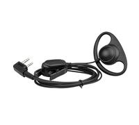 Ganci auricolari a forma di D, auricolari da 2,5 mm, auricolari singoli con microfono integrato, connettore a 1 pin per radio, walkie talkie, sicurezza, fabbrica, lavoro, comunicazione