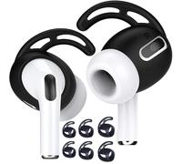 Ganci Auricolari Compatibili con AirPods Pro 1&2 - Supporto e Protezione per Sport - Cover in Silicone per AirPods Pro - Accessori per Apple AirPods e EarPods - Antiscivolo & Confortevoli (Nero)