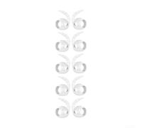 Ganci Auricolari Compatibili con per samsung per galaxy Buds 4 Pro - 5 Paia Coperture Sicure in Silicone Morbido - Design Ergonomico per Allenamento Intenso e Running - Antiurto e Stabili(White)