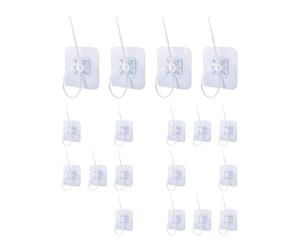 Ganci autoadesivi, 40 pezzi, ganci adesivi trasparenti senza foratura, ganci per la casa, per la decorazione della finestra, per il bagno, per l'ingresso, per la casa, la casa, la cabina