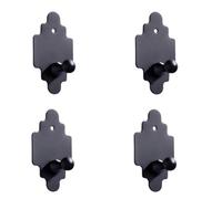 Ganci Autoadesivi Bagno Confezione Da 4 In Acciaio Inox Senza Fori Da 8,5CM Per Porta Dietro Il Bagno E La Cucina - Testa A Fungo Nera