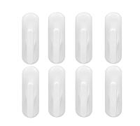 Ganci autoadesivi bianchi 8 pezzi di ganci adesivi in plastica ganci da parete riutilizzabili senza perforazione per tende abiti da cucina da cucina appartamento