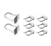 Ganci autoadesivi da parete per cappelli da cowboy, confezione da 8, design curvo esteso per cappelli a tesa larga, fedora, protezione della forma, ganci da parete in ABS bianco