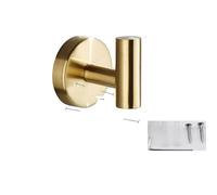 Ganci autoadesivi in acciaio inox dorato per appendere vestiti e asciugamani, accessori da bagno, perfetti per doccia e uso domestico, opzioni di foratura o perforazione disponibili