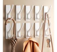 Ganci autoadesivi per appendere, resistenti ganci a doppia parete in acciaio inox per asciugamani, zaini, cappelli, robusti ganci in metallo per bagno, camera da letto, porta, montaggio a parete,